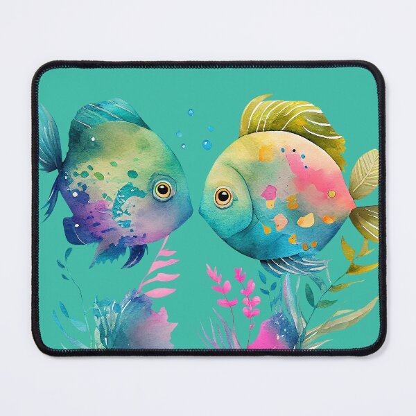 Item preview, Watercolor Couple of Calorful Fish designed and sold by KOTOdesign.