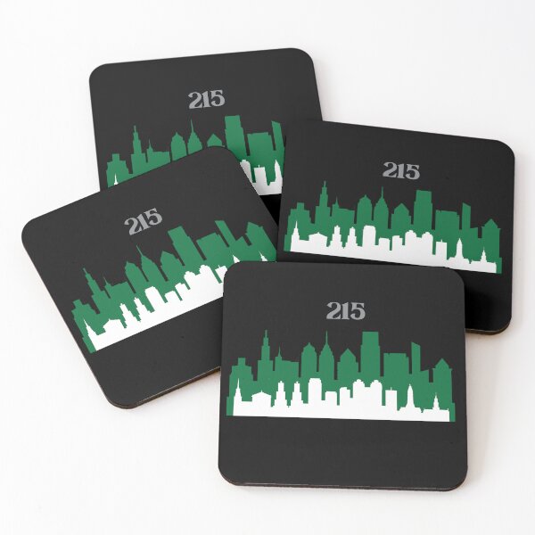 Item preview, Philadelphia 215 Kelly Green Football Skyline designed and sold by Way Cool Tees.