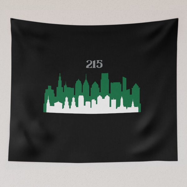 Item preview, Philadelphia 215 Kelly Green Football Skyline designed and sold by Way Cool Tees.
