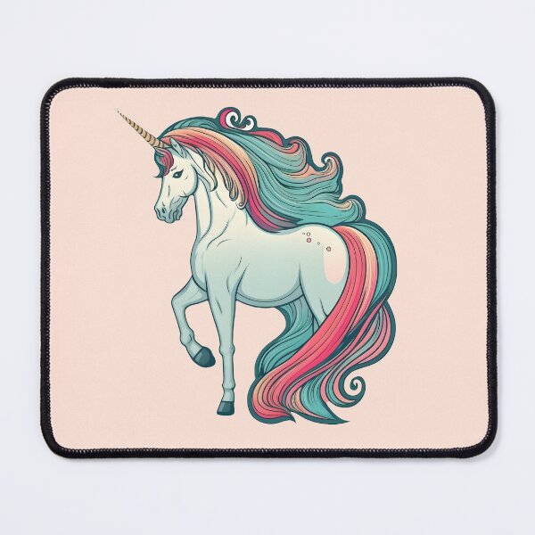 Item preview, A unicorn with a colorful mane designed and sold by Warehouse46.