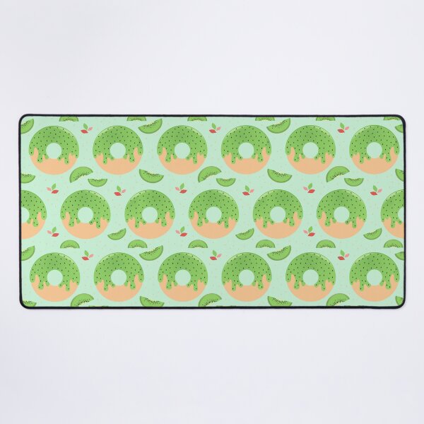 Aperçu de l'œuvre Beignet kiwi avec fond turquoise créée et vendue par ChallaDesign.