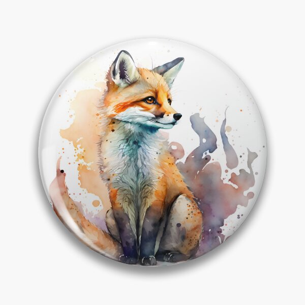 Item preview, Cute fox watercolor colorful art designed and sold by xeniaskazka.