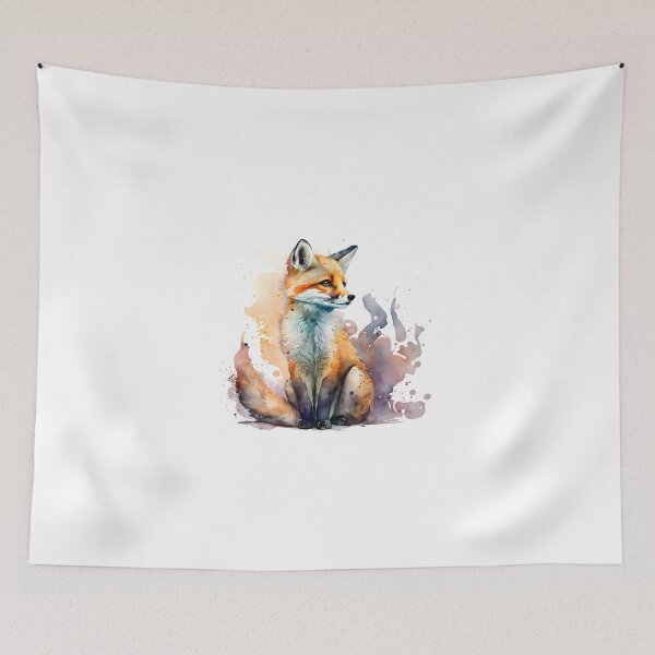 Item preview, Cute fox watercolor colorful art designed and sold by xeniaskazka.