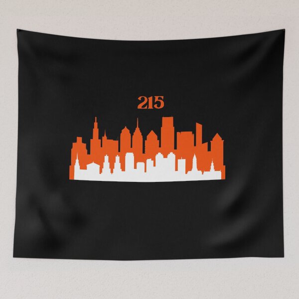 Item preview, Philadelphia Skyline 215 Hockey Orange Black designed and sold by Way Cool Tees.