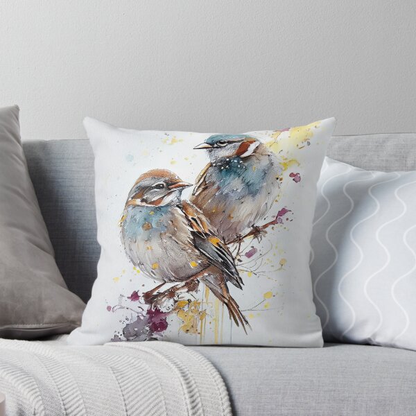 Item preview, Pintura de acuarela "Bluebird Serenade" designed and sold by Paintings By Simon .
