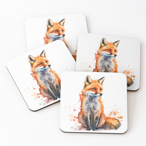 Item preview, Sly fox watercolor colorful art designed and sold by xeniaskazka.