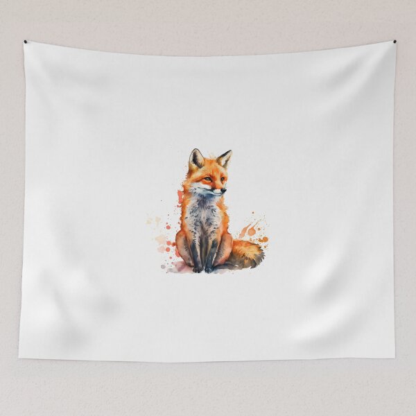 Item preview, Sly fox watercolor colorful art designed and sold by xeniaskazka.