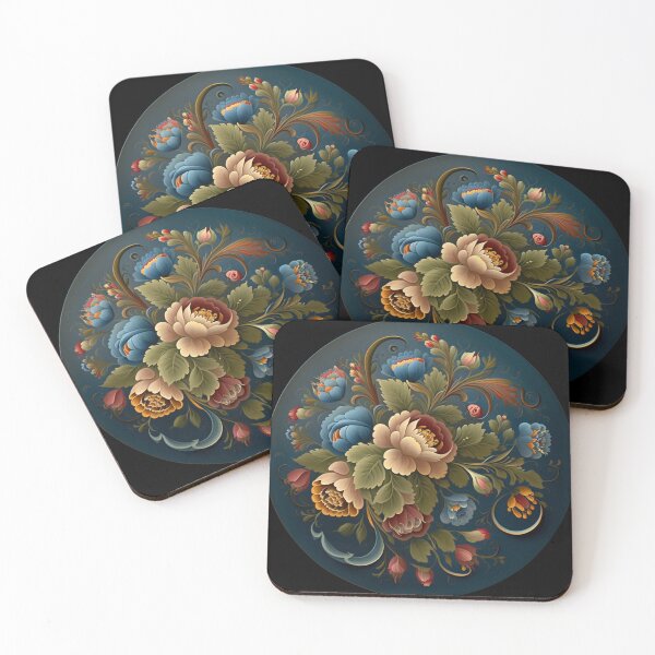 Item preview, Norwegian Blue Telemark Rosemaling ,Rosemaling Blue and Red ,Rosemaling Gold and Burgandy designed and sold by bestsalernow.