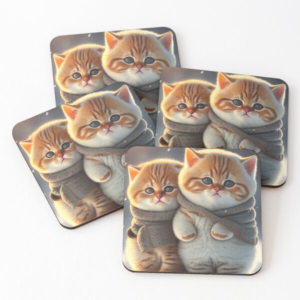 Item preview, Kittens together, playing in the snow are very lovely photos 3k - 5 designed and sold by jetaiart.