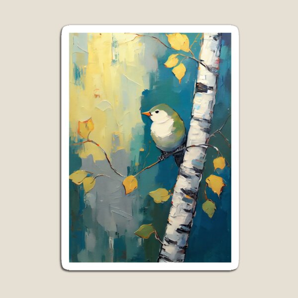 Artikelvorschau, Aquarell "Birkenvogel". entworfen und verkauft von Paintings By Simon .