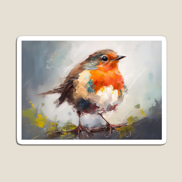 Artikelvorschau, Ölgemälde „Rotkehlchen“. entworfen und verkauft von Paintings By Simon .
