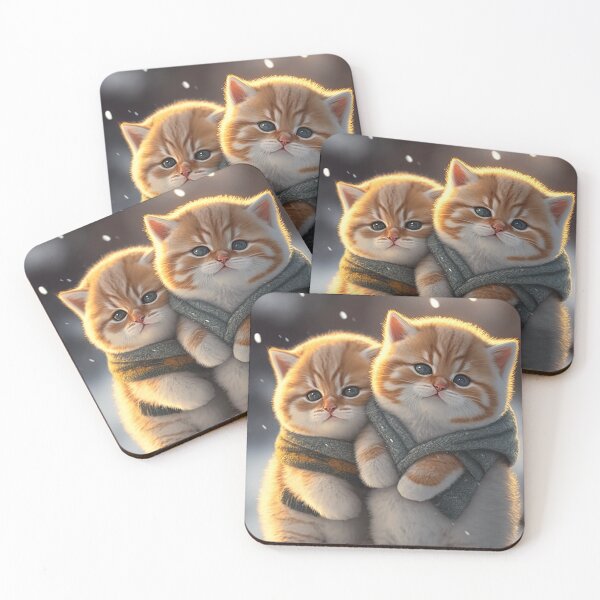 Item preview, Kittens together, playing in the snow are very lovely photos 3k - 6 designed and sold by jetaiart.