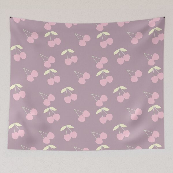 Item preview, Retro Cherry Pattern _ Light Elegant Mauve designed and sold by Mimi Huang.