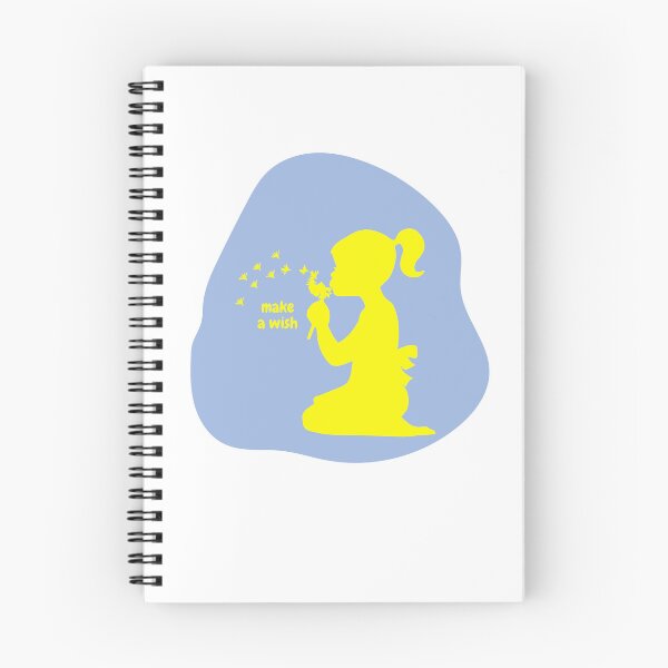 Item preview, Make a wish - girl with dandelion in yellow/blue designed and sold by ArtDesign by KBK.