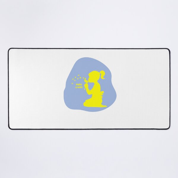 Item preview, Make a wish - girl with dandelion in yellow/blue designed and sold by ArtDesign by KBK.