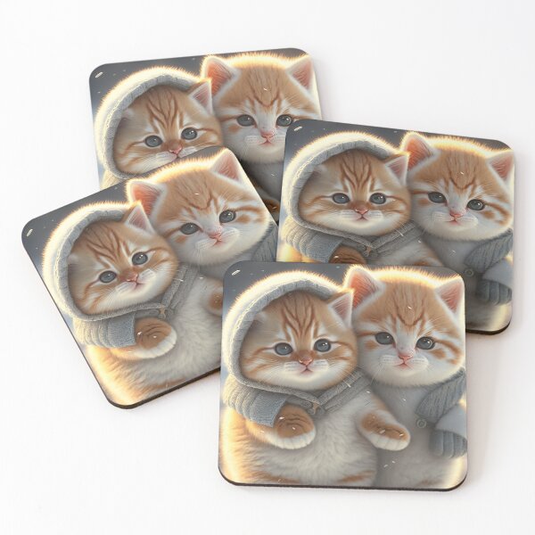 Item preview, Kittens together, playing in the snow are very lovely photos 3k - 7 designed and sold by jetaiart.
