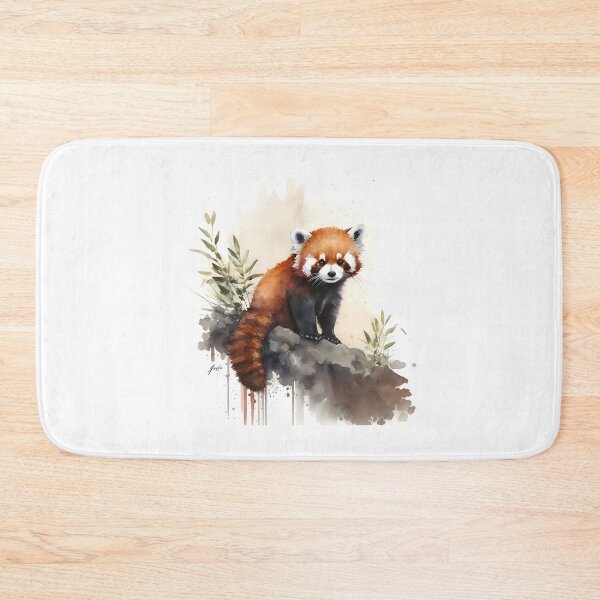 Item preview, Little red panda watercolor colorful art designed and sold by xeniaskazka.
