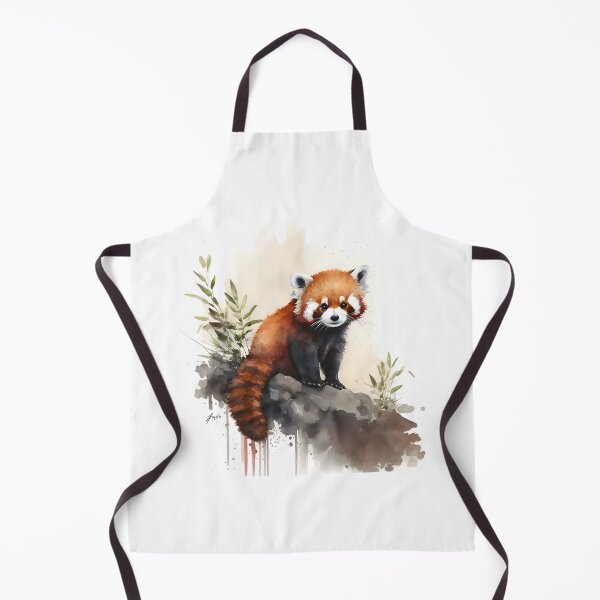 Item preview, Little red panda watercolor colorful art designed and sold by xeniaskazka.