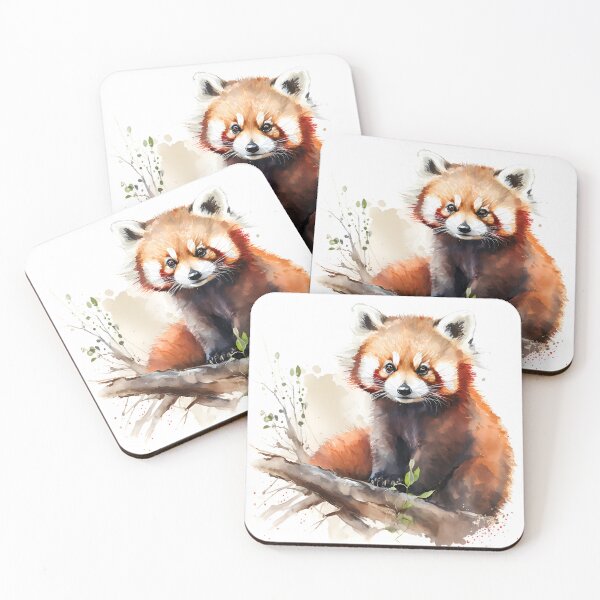 Item preview, Cute red panda watercolor colorful art designed and sold by xeniaskazka.