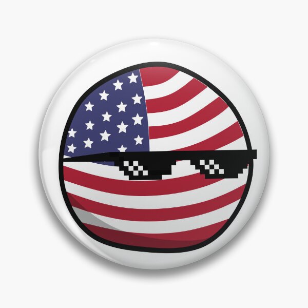 Item preview, USA Countryballs With Pixel Glasses designed and sold by OlDesigner.