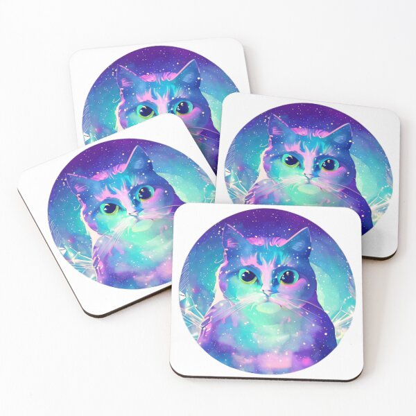 Item preview, Arctic Galaxy Space Cat #1 designed and sold by EdeniaArtStudio.