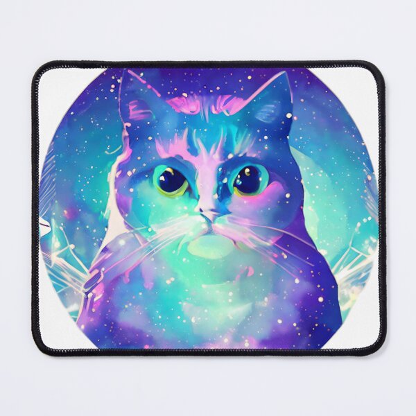 Item preview, Arctic Galaxy Space Cat #1 designed and sold by EdeniaArtStudio.