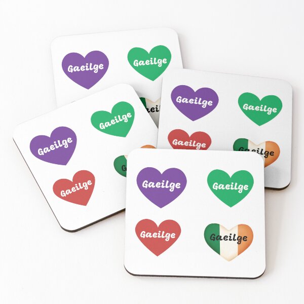 Item preview, Gaeilge Irish Language Love heart sticker pack designed and sold by Irishprints.