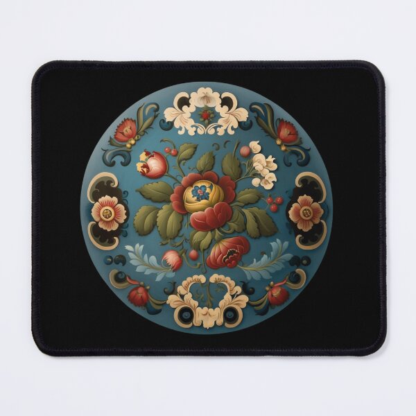 Item preview, Norwegian Blue Telemark Rosemaling ,Rosemaling Blue and Red ,Rosemaling Gold and Burgandy designed and sold by bestsalernow.