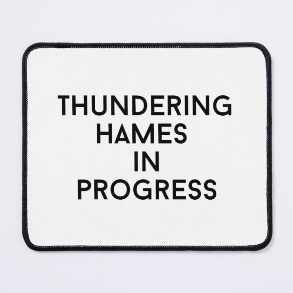 Item preview, thundering hames text graphic v1 white background designed and sold by fishpressink.