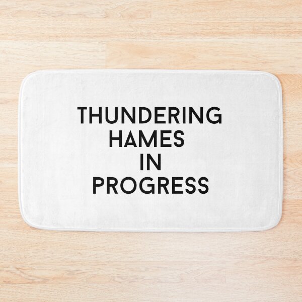 Item preview, thundering hames text graphic v1 white background designed and sold by fishpressink.