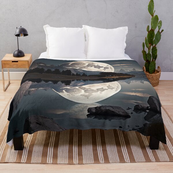 Item preview, Lake Landscape Illuminated by the Moon at Dusk designed and sold by Galviato.