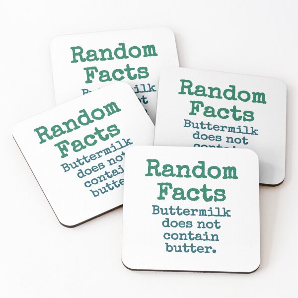 Item preview, Buttermilk Does Not Contain Butter - Trivia Fact designed and sold by CrankyOldDude.