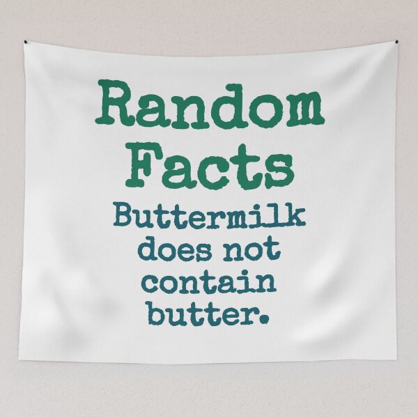 Item preview, Buttermilk Does Not Contain Butter - Trivia Fact designed and sold by CrankyOldDude.