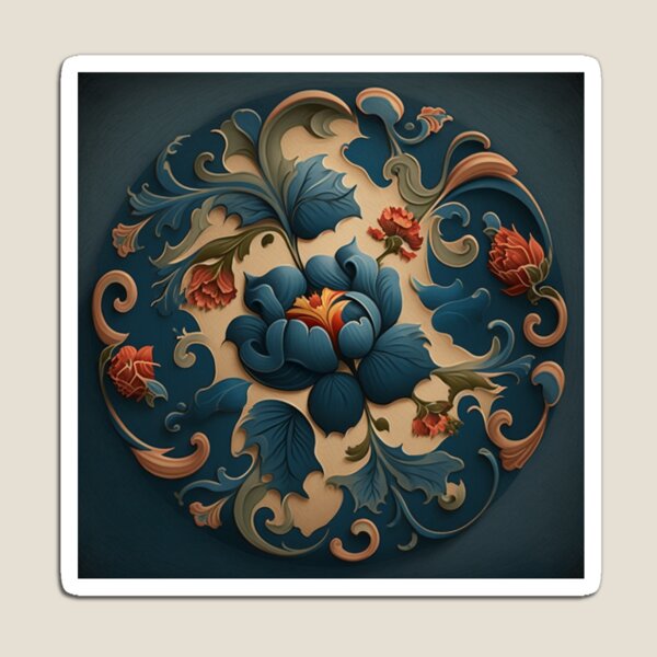 Item preview, Norwegian Blue Telemark Rosemaling ,Rosemaling Blue and Red ,Rosemaling Gold and Burgandy designed and sold by bestsalernow.