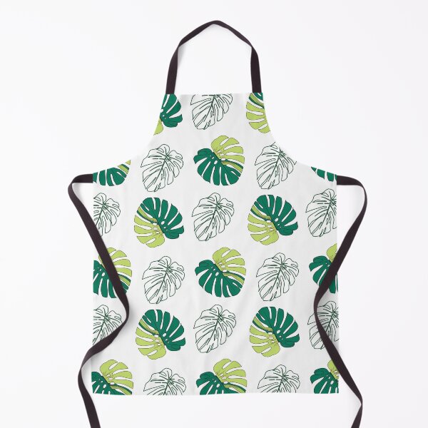 Item preview, Green monstera leafs seamless pattern on white background. designed and sold by Jayjaynaenae.