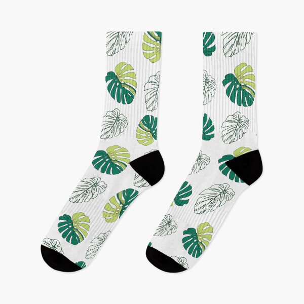Item preview, Green monstera leafs seamless pattern on white background. designed and sold by Jayjaynaenae.