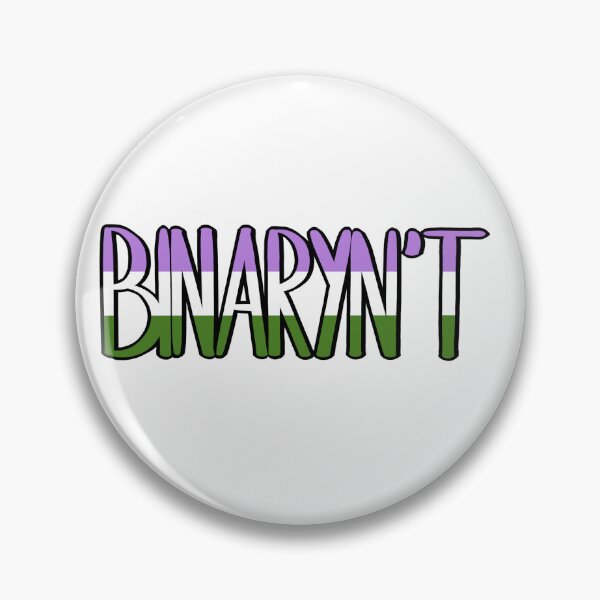 Item preview, BINARYN’T with genderqueer flag designed and sold by lena-makes-art.
