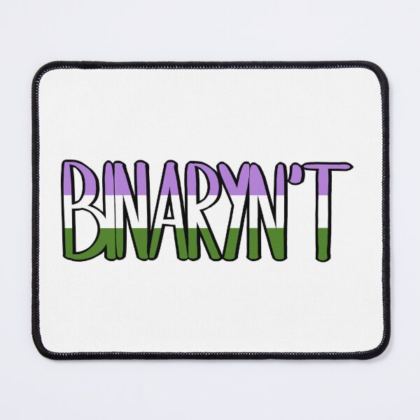 Item preview, BINARYN’T with genderqueer flag designed and sold by lena-makes-art.