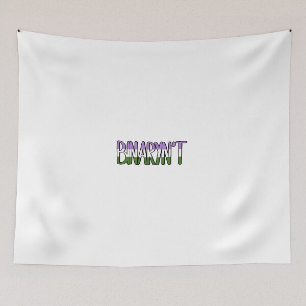 Item preview, BINARYN’T with genderqueer flag designed and sold by lena-makes-art.