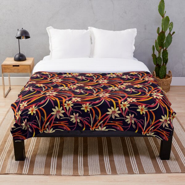 Item preview, Retro Flowers Double Layered Pattern designed and sold by AI Creations ⭐⭐⭐⭐⭐.