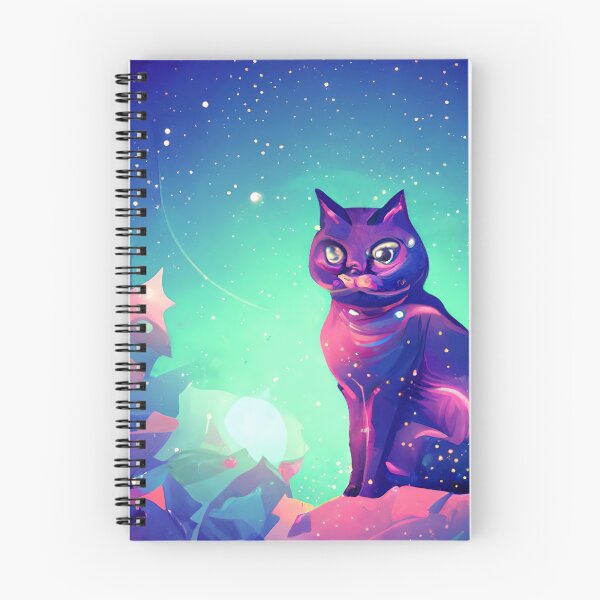 Item preview, Arctic Galaxy Space Cat #4 designed and sold by EdeniaArtStudio.