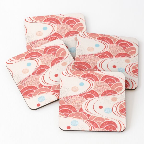 Item preview, Japanese Kimono Pattern Red River designed and sold by Moodplace.