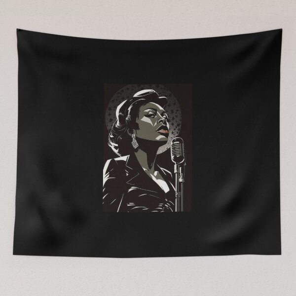Item preview, Noir Afroamerican jazz singer designed and sold by RESToRAPTOR.