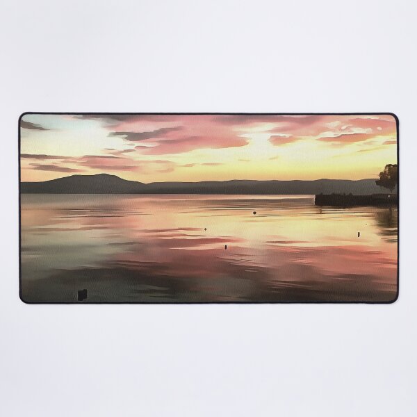 Item preview, Sunset Reflected On Water Koycegiz Lake Painting designed and sold by taiche.