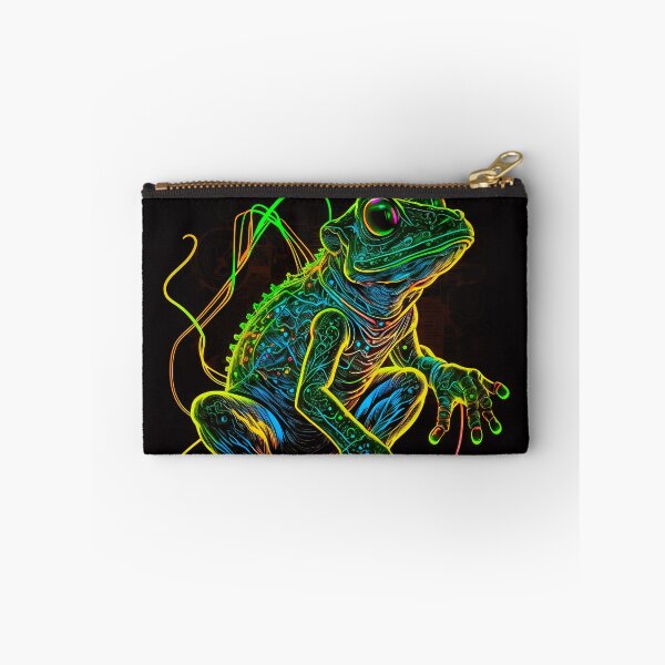 Item preview, Frog Spinning on Neon Record at Futuristic Party designed and sold by ZazuStudios.