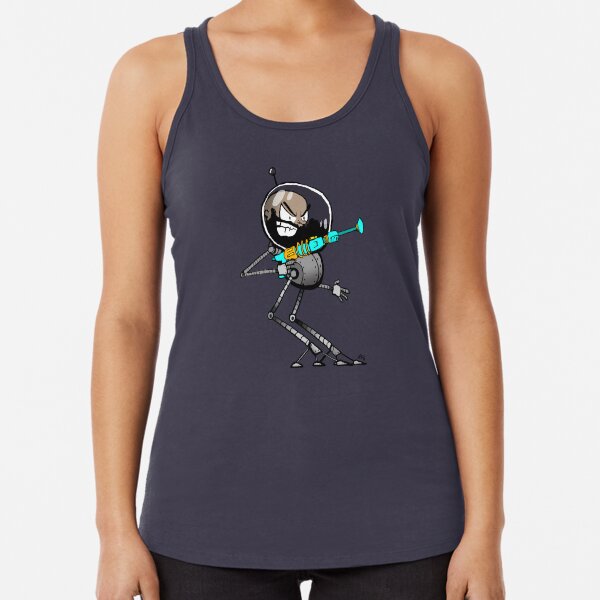 Space Aaron Robot Racerback Tank Top