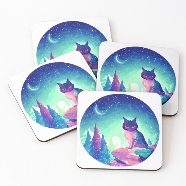 Item preview, Arctic Galaxy Space Cat #6 designed and sold by EdeniaArtStudio.