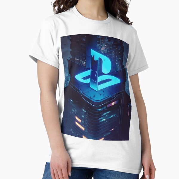 Item preview, Playstation Logo ps4 future city designed and sold by NayZeth99.