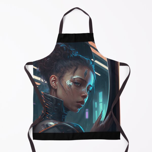 Aperçu de l'œuvre Fille Cyberpunk Neon City Futuristic Mix Race créée et vendue par ZazuStudios.