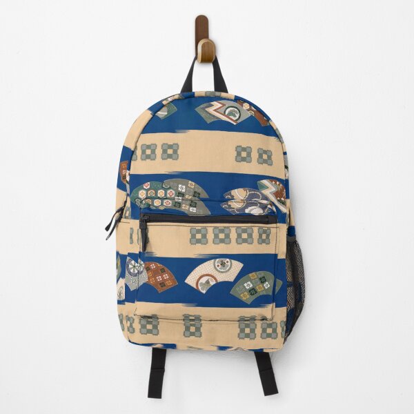 Item preview, Japanese Kimono Pattern Navy Fan Stripes designed and sold by Moodplace.